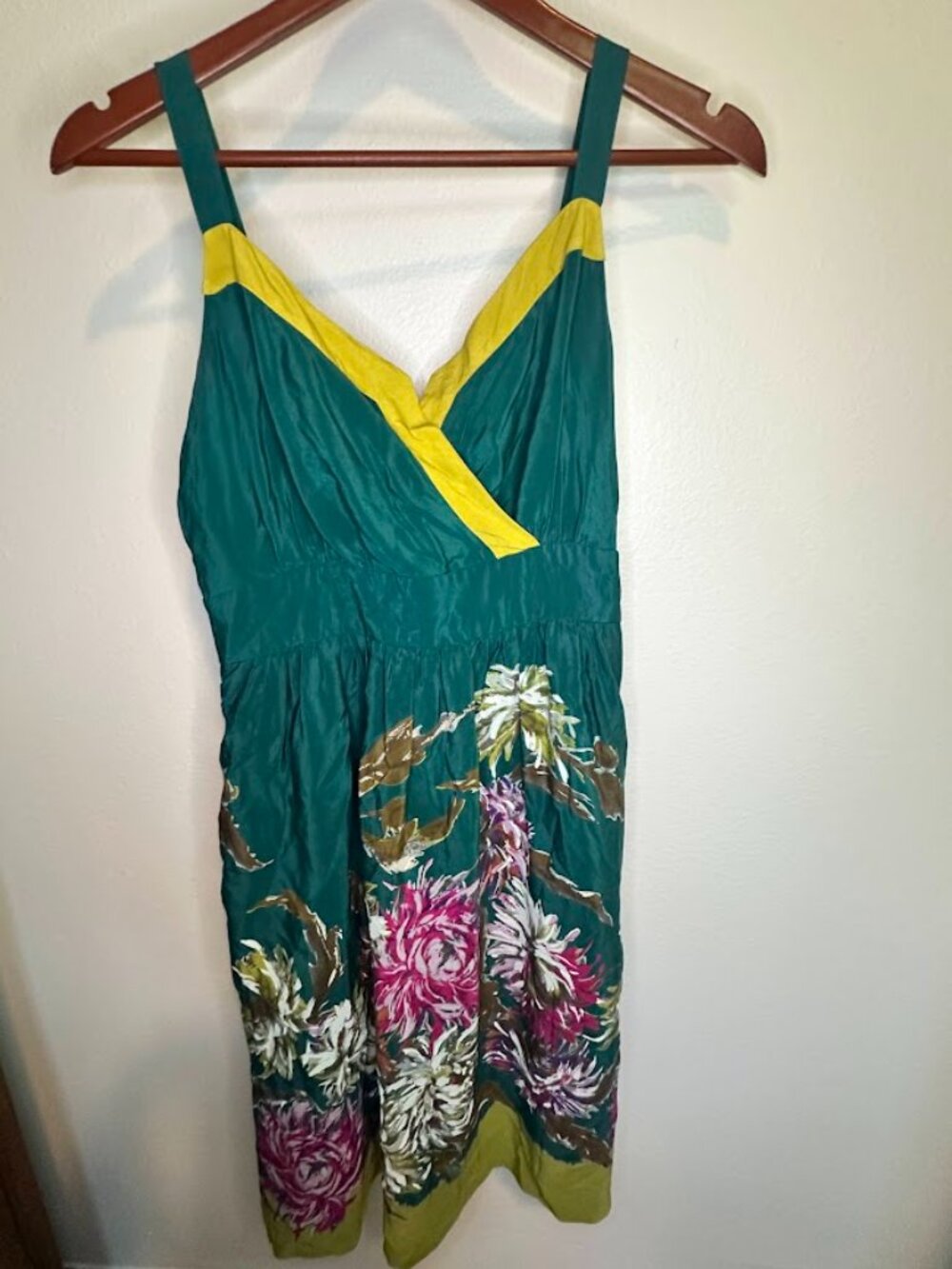 Anthropologie Maeve Impressionist Dream Silk Dress - Size 4